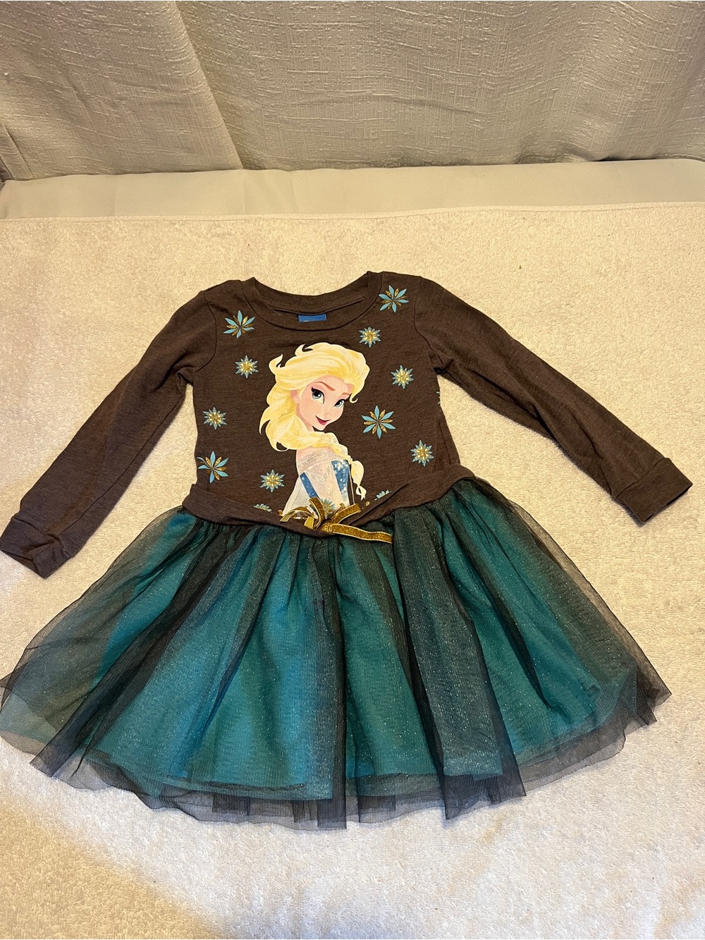 Elsa-Inspired Disney Green Tulle Kids Costume Dress SIZE 3T